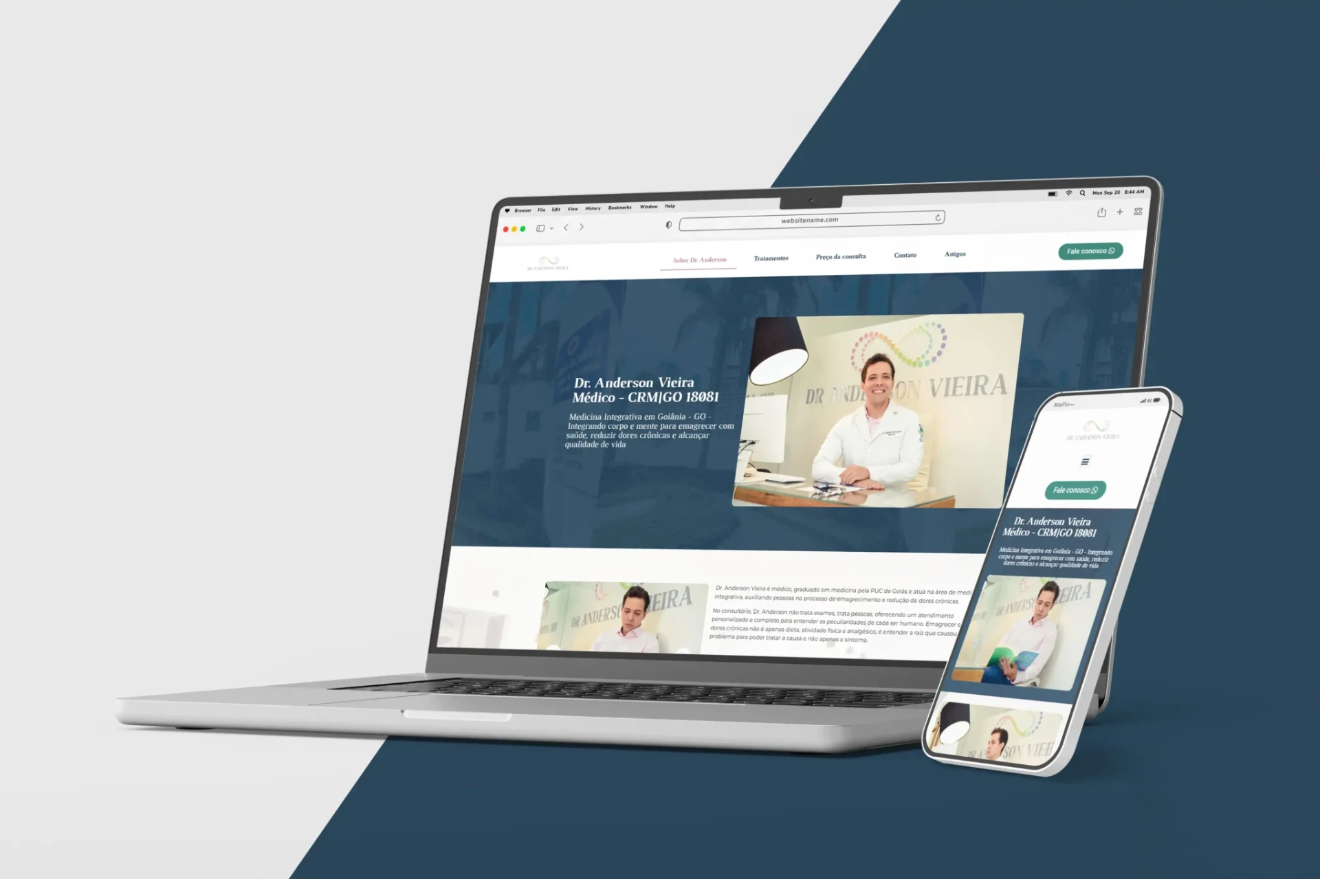 Site para médico de medicina integrativa em Goiânia